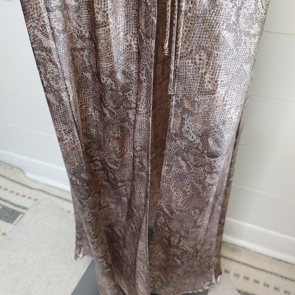 La Senza snakeskin printed satin maxi slip dress size M - Picture 5 of 11